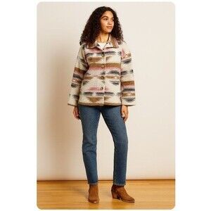 Blue B Collection Southwestern Jacket Aztec Shacket Tribal Womens Size L